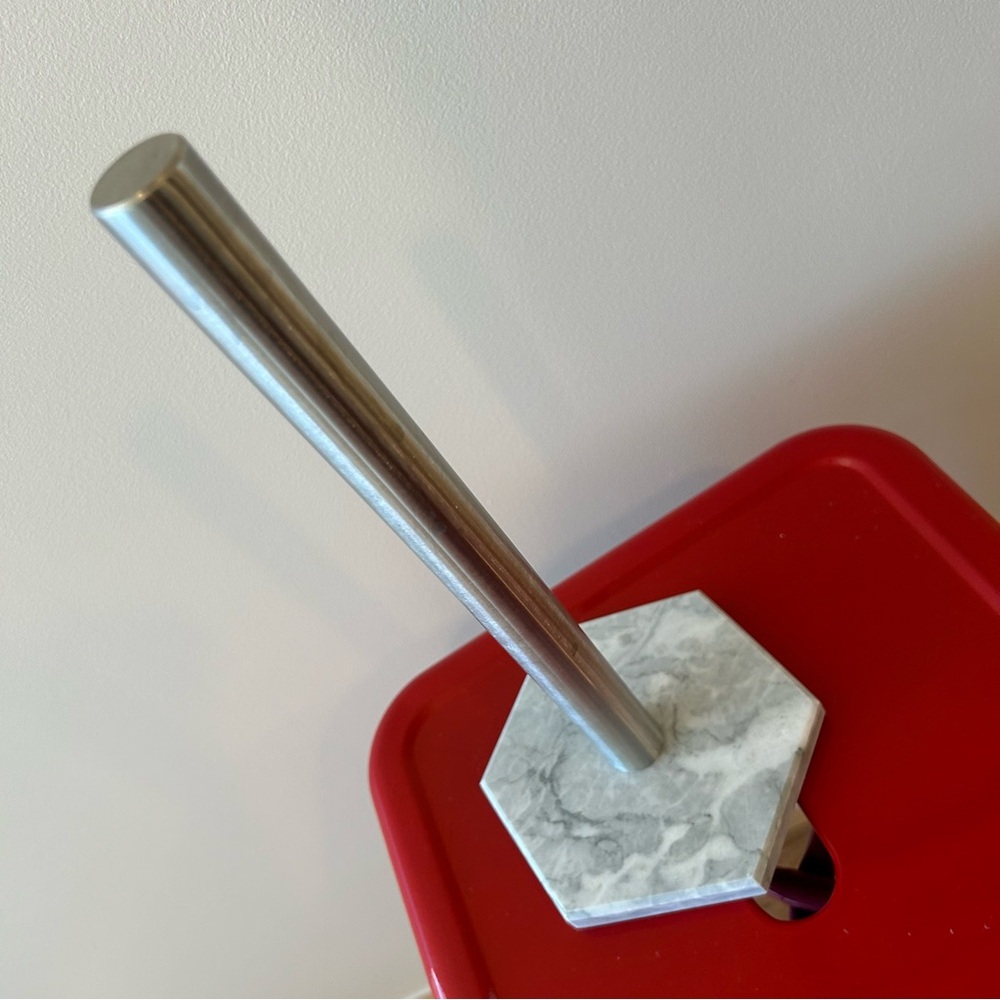 Stainless Steel & Marble Paper Towel Holder - Picture 3 of 9